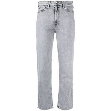 high rise cropped jeans