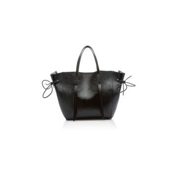 Caspia Small Tie-Detailed Leather Tote