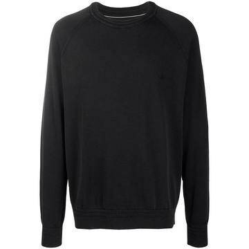 loose fit logo embroidered jumper