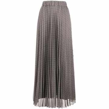 polka dot pleated skirt