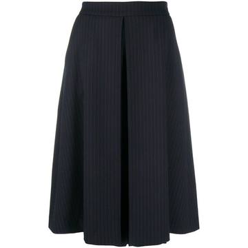 pleated pinstripe skirt