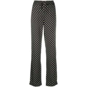 geometric-print straight trousers