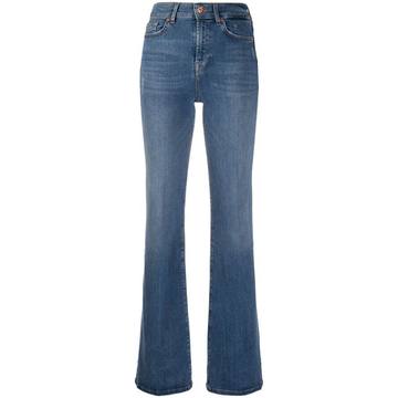 high-rise flared jeans