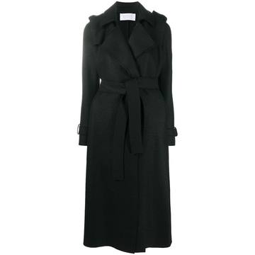 long-sleeved belted coat