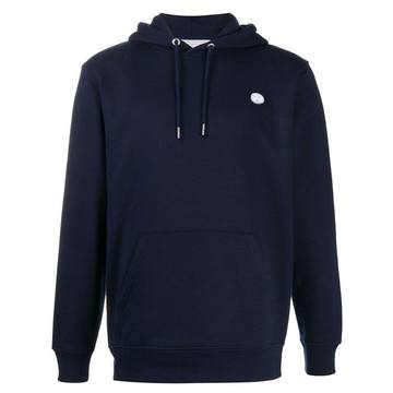 logo embroidered organic cotton hoodie