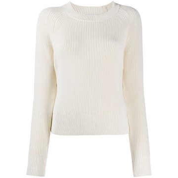 ribbed side button jumper