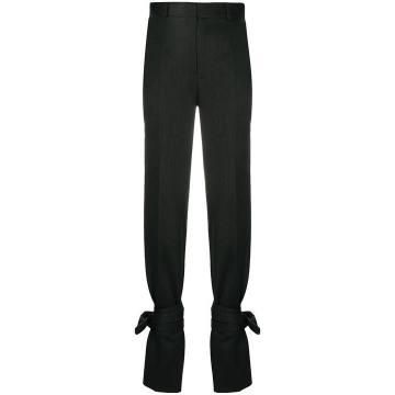 high-waisted tied trousers