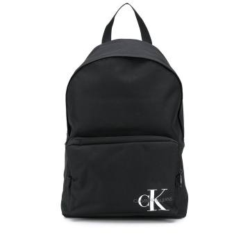 Round logo-print backpack