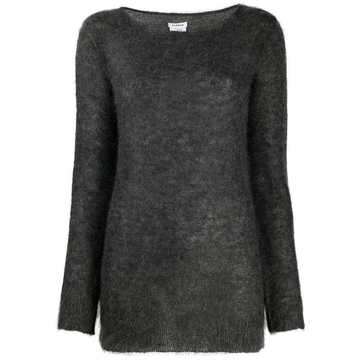 round-neck knitted jumper