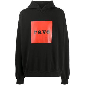 graphic-print oversized hoodie