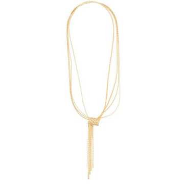 gold-tone knotted necklace