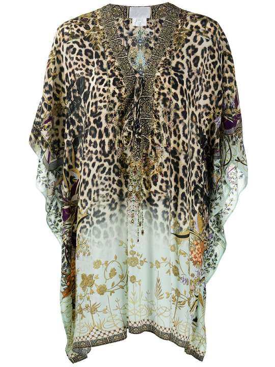 leopard-print kaftan dress展示图