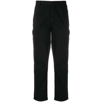 straight-leg cotton cargo trousers