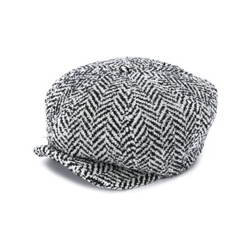 herringbone baker boy hat