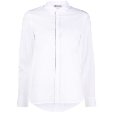 long-sleeved concealed placket shirt