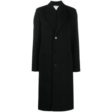 wool tailored single-breasted coat