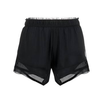 layered running shorts