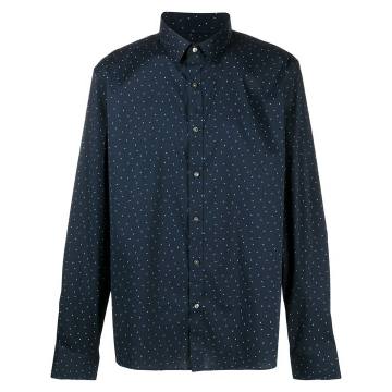 micro-polka dot print shirt