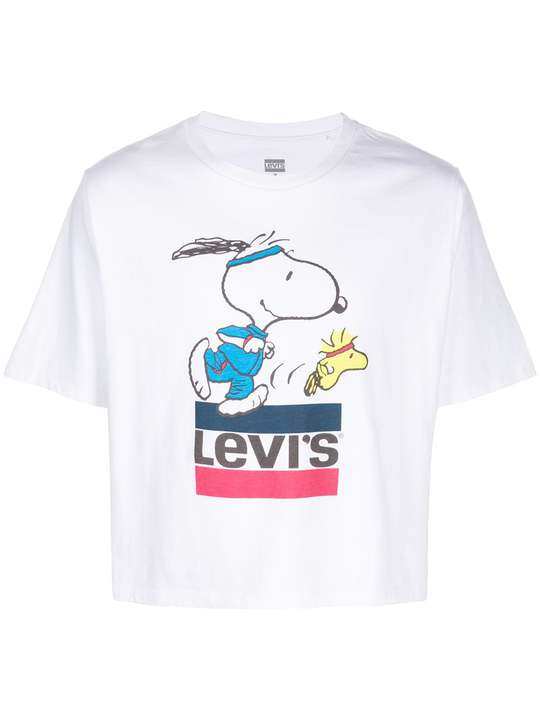 x Peanuts printed cotton T-shirt展示图