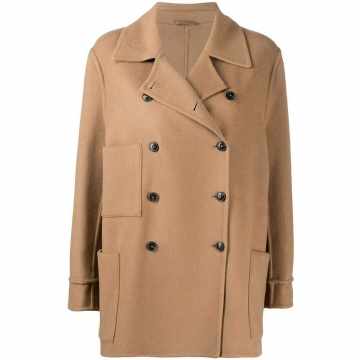 double-breasted multi-pocket coat