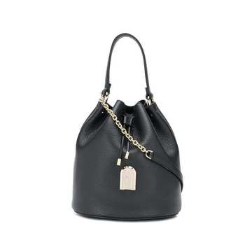 Sleek pebbled bucket bag