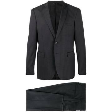 pinstripe single-breasted suit