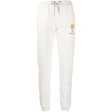 logo embroidered track trousers