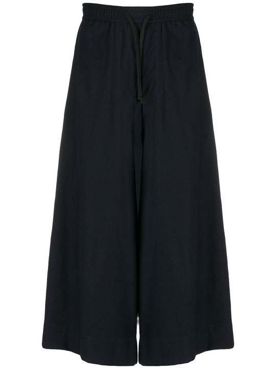 high-rise cropped wide-leg trousers展示图