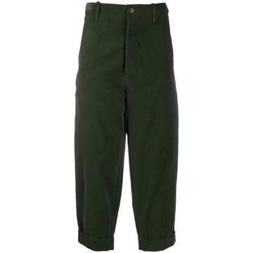 cropped corduroy trousers