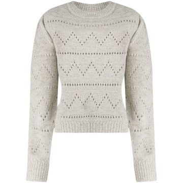 perforated knit jumper