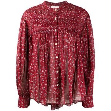 floral button-down blouse