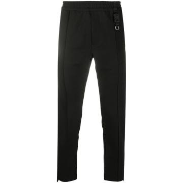 buckled-strap slim trousers