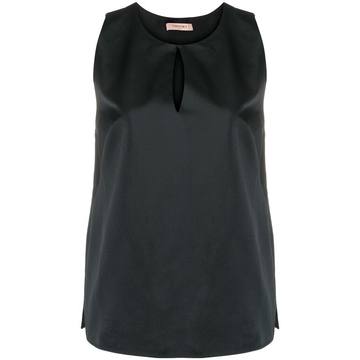 keyhole sleeveless blouse