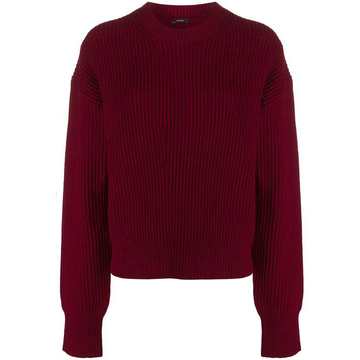 ribbed-knit wool jumper