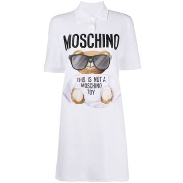 teddy-bear print T-shirt dress