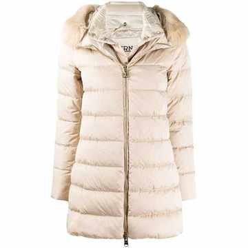 fur-hood padded coat