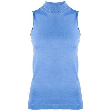 roll-neck sleeveless top