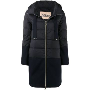 panelled padded coat