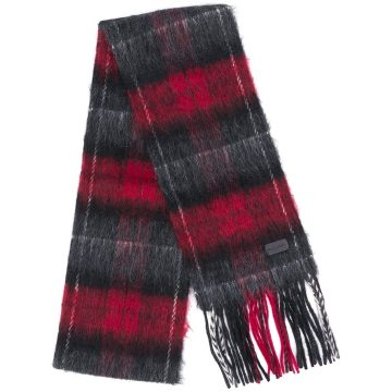 checked mohair scarf