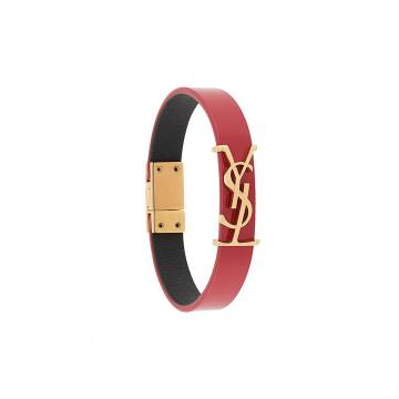 monogram leather bracelet