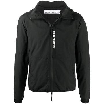 logo panel hooded jacket