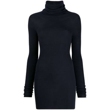 belted roll-neck jumper