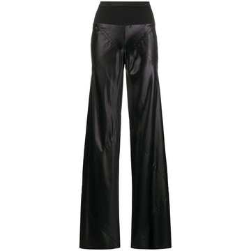 wide-leg biker trousers