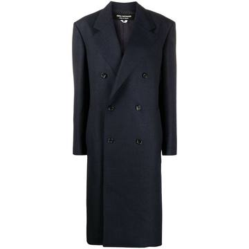 double-breasted wool midi coat