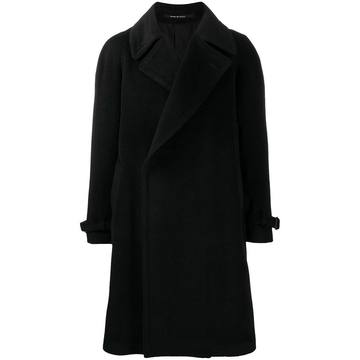 double-breasted midi coat