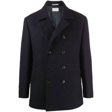 fitted double-breasted coat