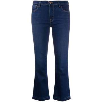 high rise flared leg jeans