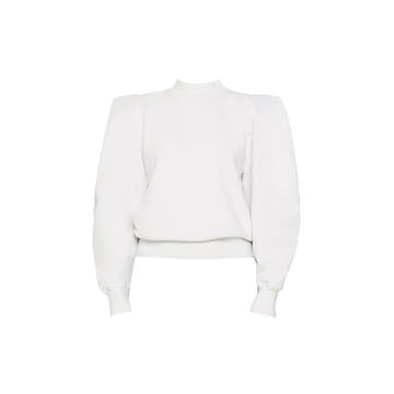 Puff-Sleeve Cotton Sweatshirt