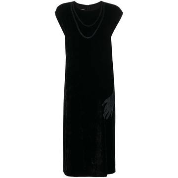 velvet sleeveless midi dress