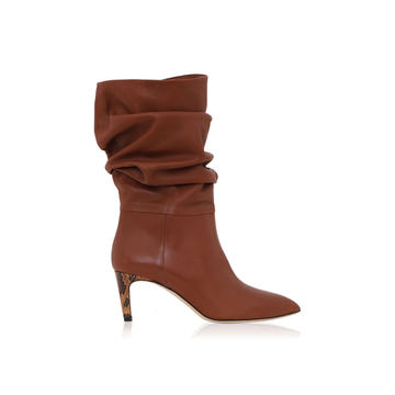 Slouchy Leather Calf Boots